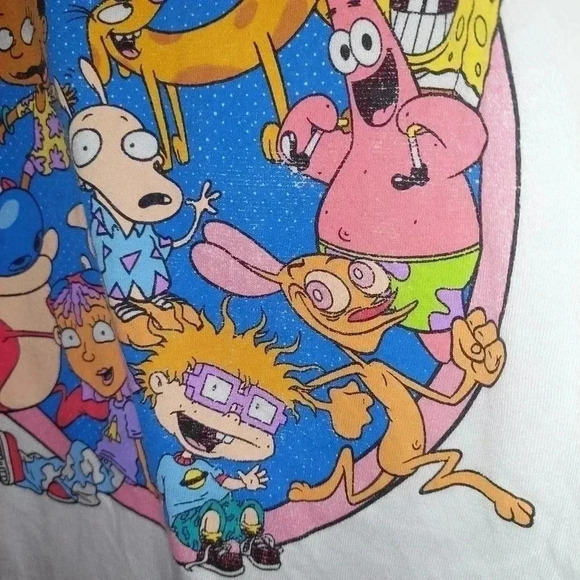 Nickelodeon Cartoons Rugrats Spongebob Characters Shirt Sz 2XL 2021 Viacom - Picture 4 of 5